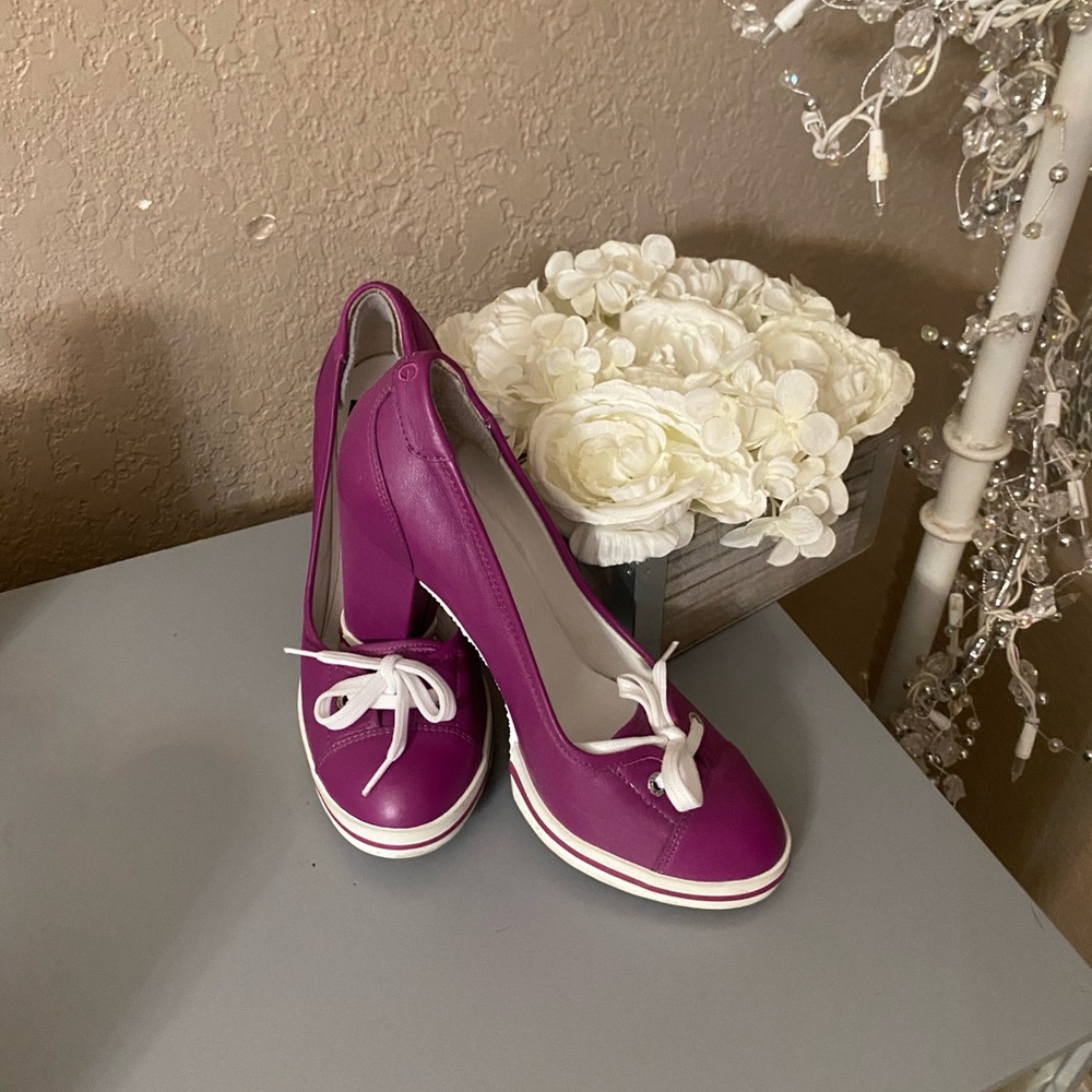 Dolce & Gabbana chunky purple platforms